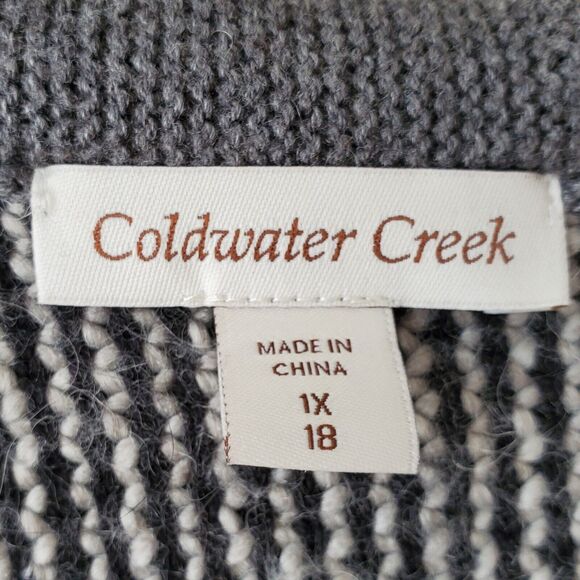 Women Gray Soft Chunky Cardigan Sweater XL Neutral Cozy Career Casual Warm - Picture 5 of 11